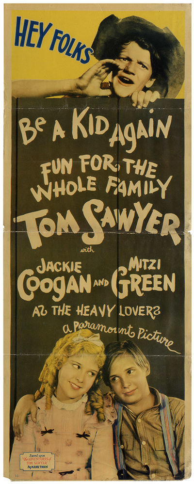 Mark Twain (source) TOM SAWYER [1930] Insert poster