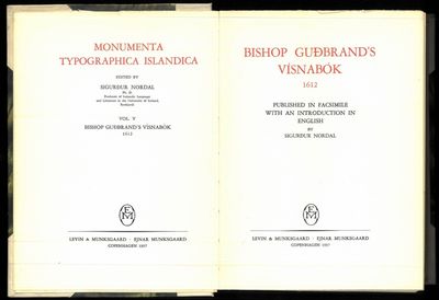 Published in facsimile with an introduction in English by Sigurdur Nordal. (photo 2)