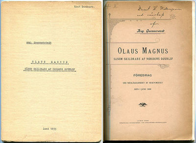 Olaus Magnus såsom skildrare af Nordens djurlif.