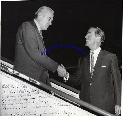 Averell Harriman Signs A Photo To Ambassador William Blair After Visiting Manila