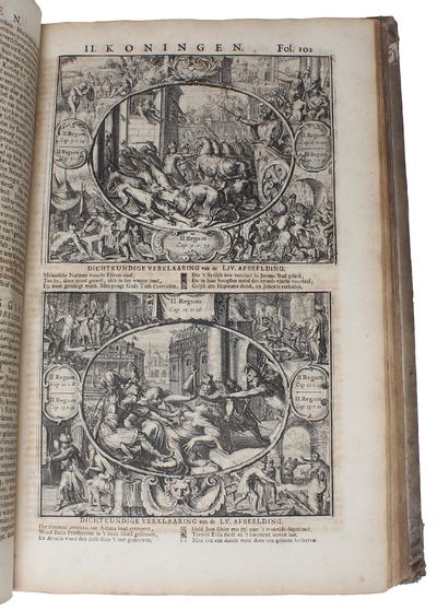 'T Groot Waerelds Tafereel, Waar in de Heilige en Waereldsche Geschiedenissen en Veranderingen zedert de Schepping des Waerelds, Tot het uiteinde van de Openbaring van Joannes, Worden afgemaalt, en ieder Konst-prent door Gods-geleerde Wysgeerige en ... (photo 3)