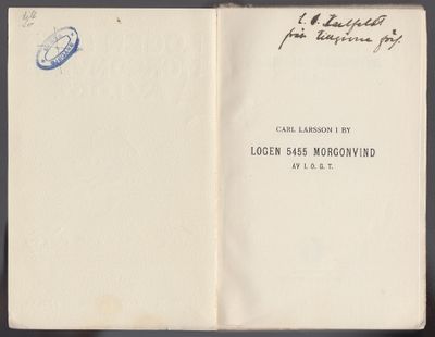 Logen 5455 Morgonvind av I. O. G. T. Andra…