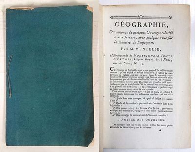 Géographie, ou annonce de quelques ouvrages…