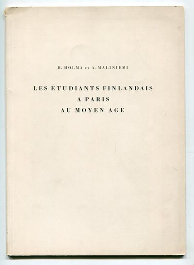 Les étudiants finlandais a Paris au moyen age. A…