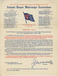 image of Atlantic Deeper Waterways Association Official Convention Call 1929