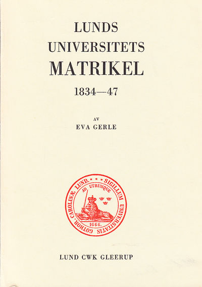 Lunds universitets matrikel 1834-47.