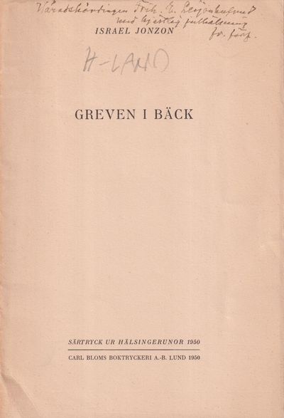 Greven i Bäck [= rubrik].