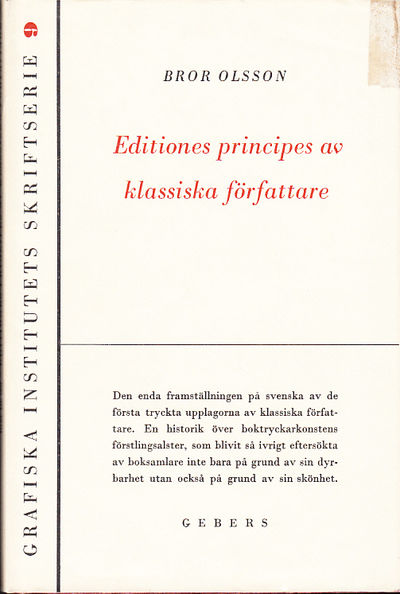 Editiones principes av klassiska författare.