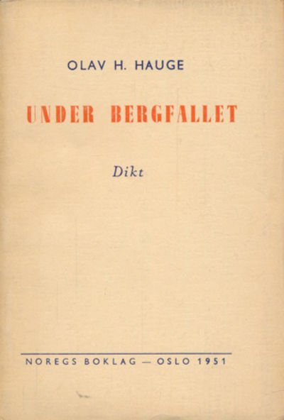 Under bergfallet. Dikt.