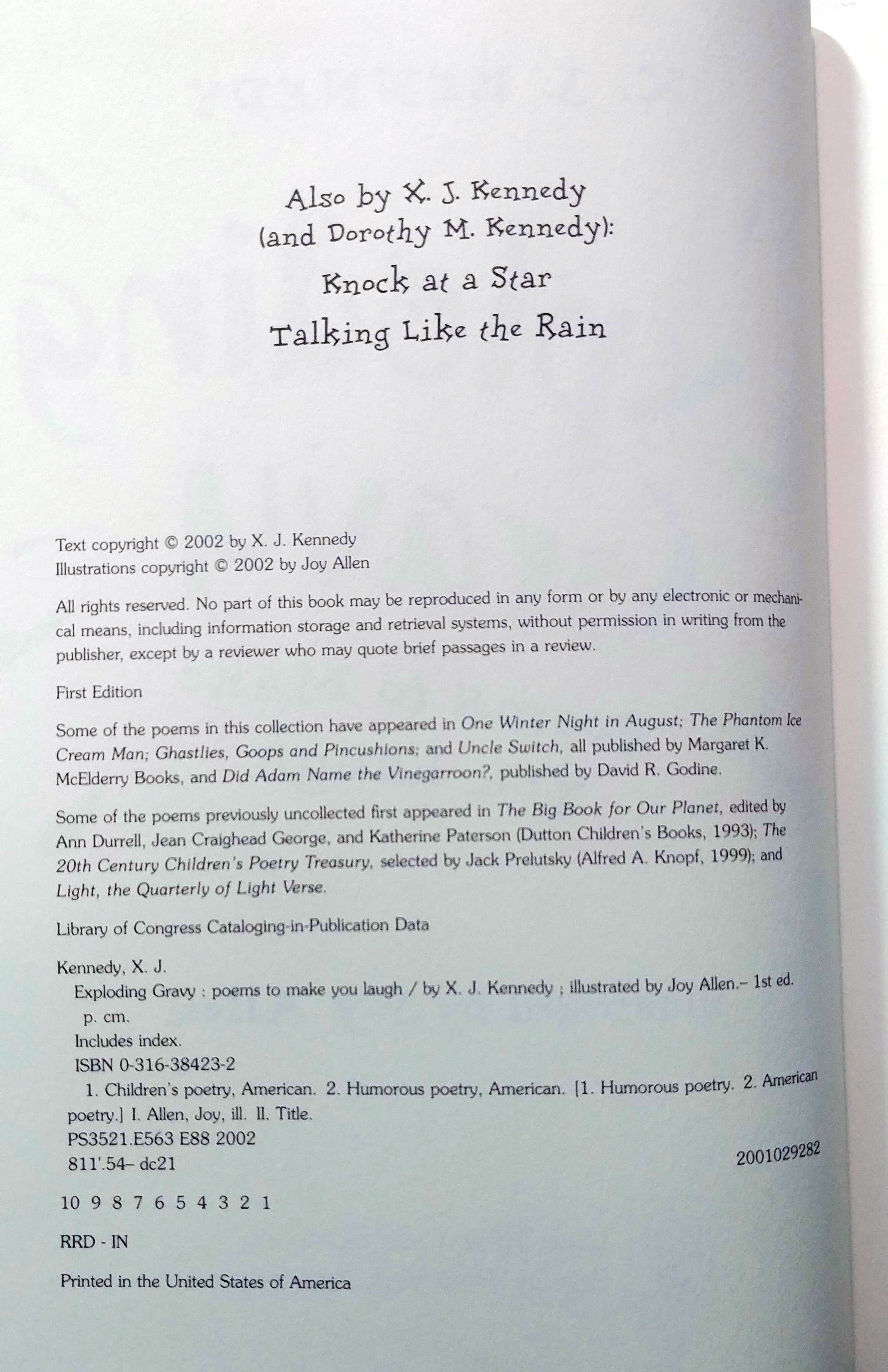 Exploding Gravy: Poems to Make You Laugh by Kennedy, X J | Search for ...