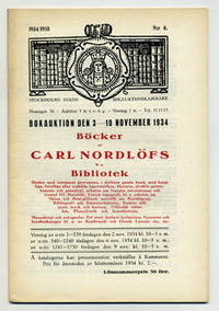 Bokauktion den 3-10 november 1934. Böcker ur Carl…