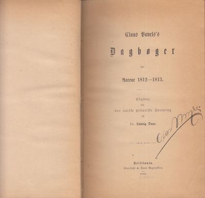 Dagbøger for Aarene 1812-1813. Udgivne af Ludvig…