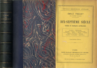 DIX-SEPTIÈME SIÈCLE. Études littéraires.…