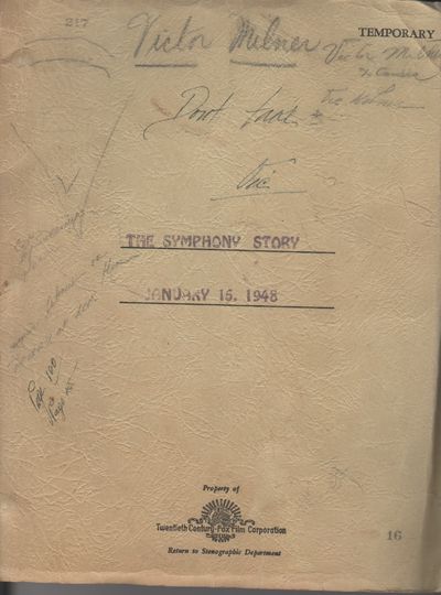 The Symphony Story [Unfaithfully Yours]. Screenplay by Preston Sturges