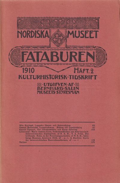 Fataburen. Kulturhistorisk tidskrift. 1910, häfte…