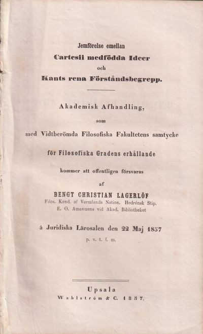 Jemförelse emllan Cartesii medfödda ideer och…