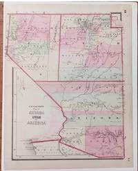 Map of Nevada, Utah and Arizona
