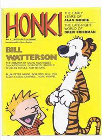 cover of HONK Magazine, # 2, January 1987 (incl: Brasso with Rosie-Alan Moore's Early Years; Interview with Bill Watterson; Article on Drew Friedman; plus numerous comics by Glenn Dakin, Marc Hempel, Trevs Phoenix & Eddie Campbell, David Miller, Bob Boze Bell )