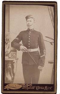 image of Attractive Carte-de-visite Photograph of a Soldier in Dress Uniform,