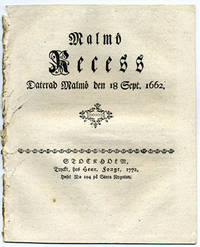 Malmö recess. Daterad Malmö den 18 sept. 1662.