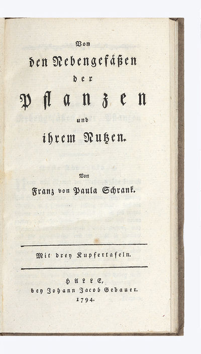Von den Nebengefässen der Pflanzen und ihrem Nutzen
