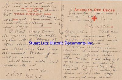 An American Soldier Writes Home While Recovering In Paris During World War I