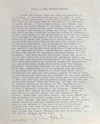 The Passion Artist (typed excerpt from)