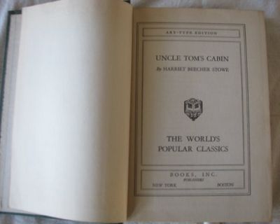 Uncle Toms Cabin By Harriet Beecher Stowe Hardcover No Date