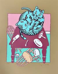 Color Silkscreen Seriograph; Print