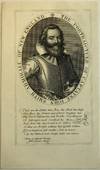 ETCHING AND ENGRAVING FROM CAPTAIN JOHN SMITH'S 1616 MAP OF NEW ENGLAND: "THE PORTRAICTUER OF CAPTAYNE JOHN SMITH ADMIRALL OF NEW ENGLAND