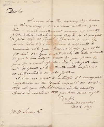 A Large Simon Cameron Archive, Letters Written To Fellow Politicians, Some War-Dated, Many Signed As Senator