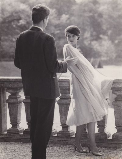 Last Year at Marienbad (Two original photographs from the set of the 1961 French film)