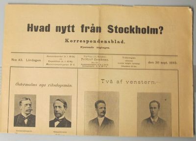 Hvad nytt från Stockholm? Korrespondesblad. N:o…