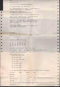 cover of IBM 705 DATA PROCESSING MACHINE Printout Sheet