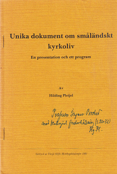 Unika dokument om småländskt kyrkoliv. En…