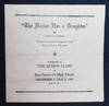 Program from a production of The Doctor Has a Daughter by George Batson by the Senior Class of East Greenville High School