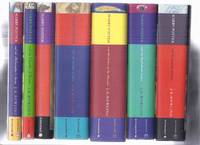 SEVEN Volumes: Harry Potter & the Philosopher's Stone ( AKA: Sorcerer's Stone ); Chamber of Secrets; Prisoner of Azkaban; Goblet of Fire; Order of the Phoenix; Half Blood Prince; Deathly Hallows --book 1, 2, 3, 4, 5, 6, 7  ( Philosophers )