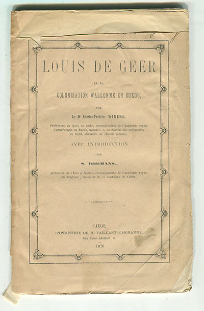 Louis De Geer et la colonisation wallonne en…