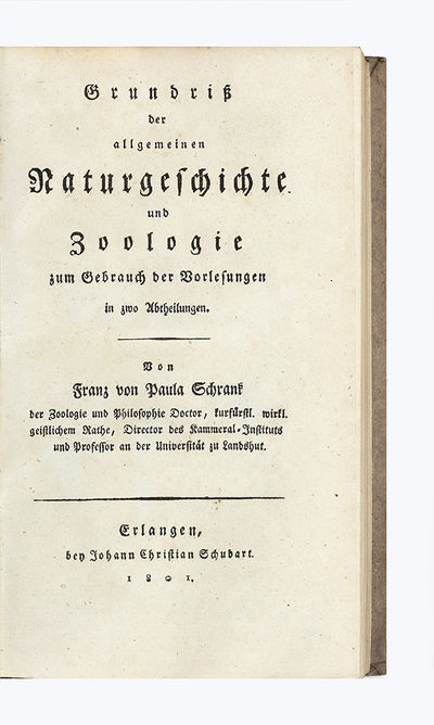 Grundriss der allgemeinen Naturgeschichte und Zoologie zum Gebrauch der Vorlesungen in zwo Abtheilungen
