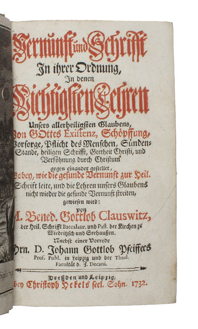Vernunft und Schrifft In ihrer Ordnung, In denen Wichtigsten Lehre (...). (photo 2)