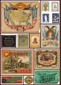 A collection of over 50 paper Fabric Labels or "tickets" demonstrating print, design and culture 1850s-1890s
