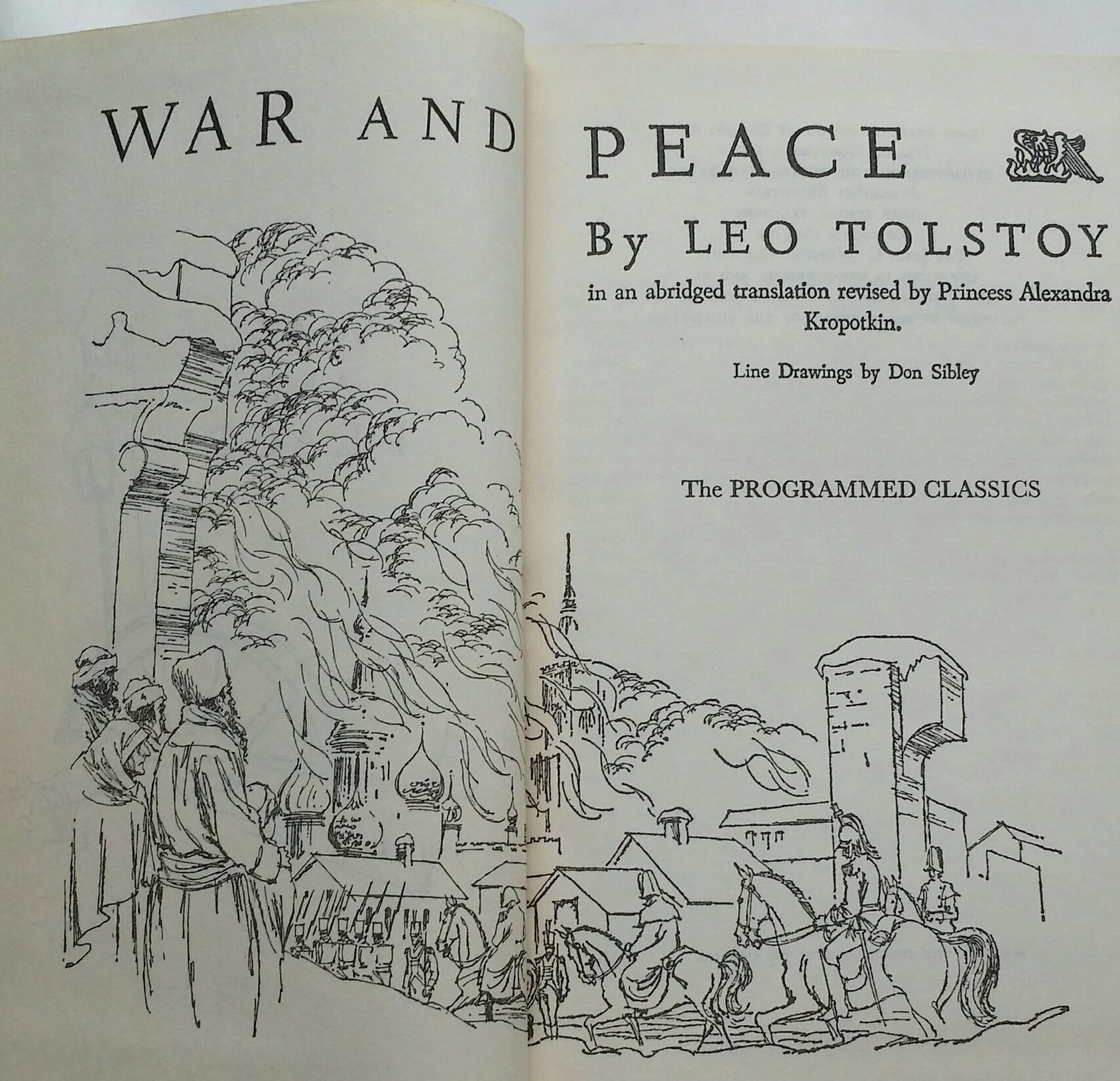 War and Peace by Leo Tolstoy revised translation Princess Alexandra