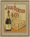 [Vintage Metal Advertisement Sign] Jules Bertier & Cie, Carte Blanche