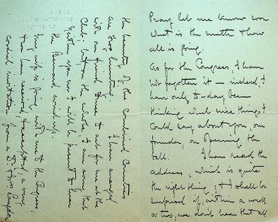 TWO MEMBERS OF THE ROYAL SOCIETY. Archive of 6 autograph letters and a post card signed by Mr. or Mrs. George Bond Howes to the Reverend Thomas and Mrs. Stebbing,
