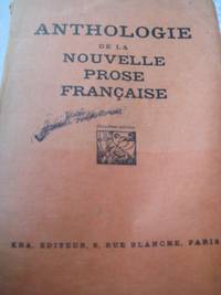 image of Anthologie De La Nouvelle Prose Francaise