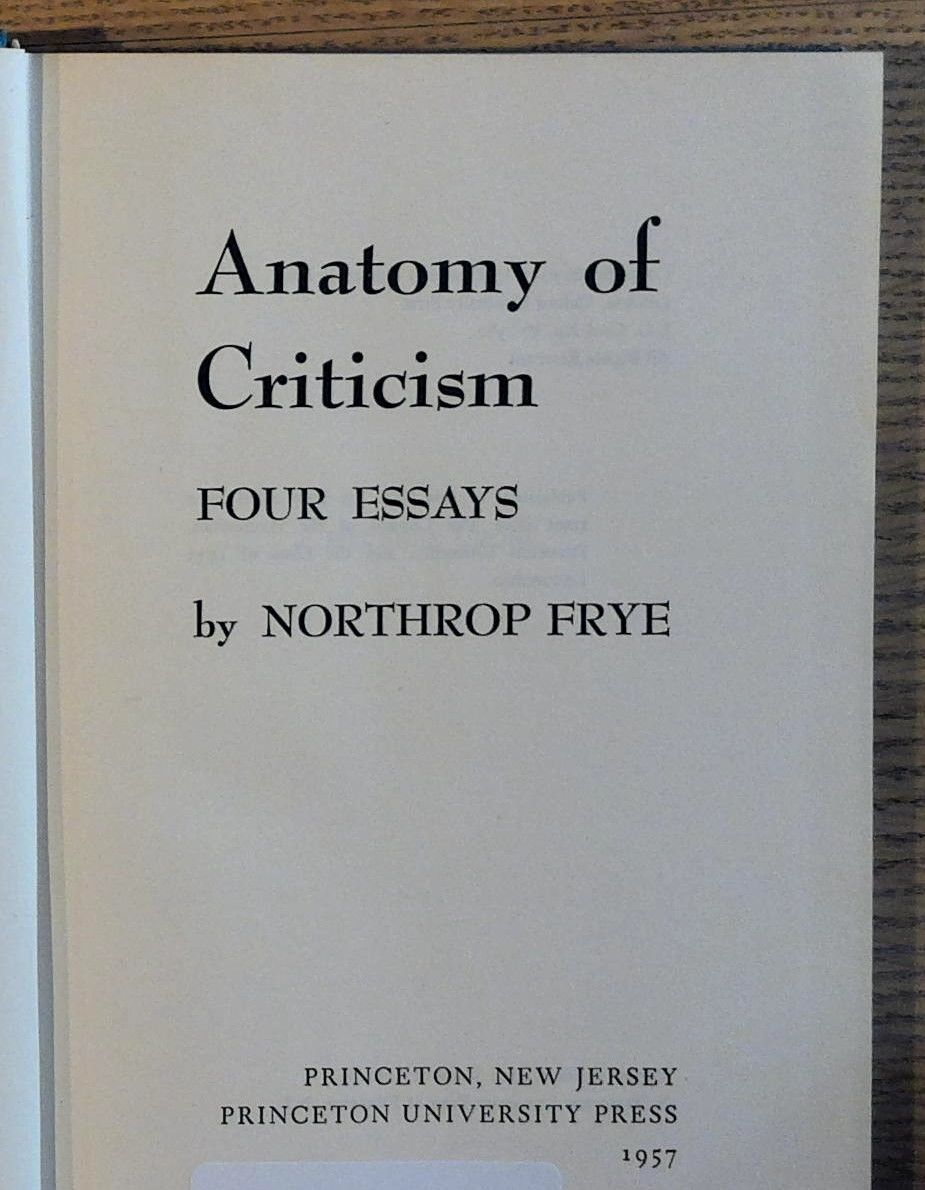 希少　Anatomy of Criticism by Northrop Frye 9780691202563.jpg?auto=format