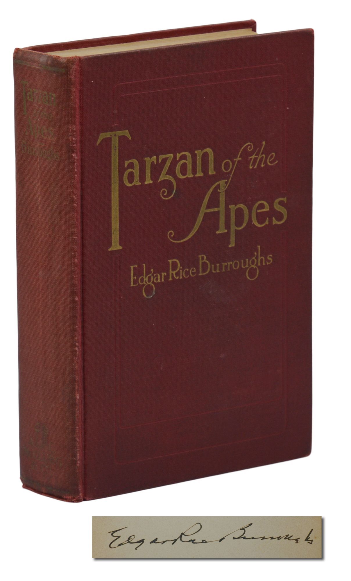 BIBLIO Tarzan of the Apes by Burroughs, Edgar Rice 1914 A.C
