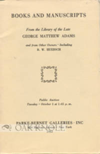 FIRST EDITIONS AND MANUSCRIPTS OF AMERICAN BRITISH AUTHORS