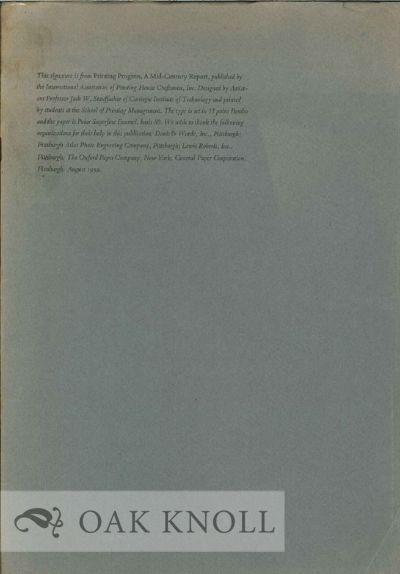 N.P.: International Association of Printing House Craftsmen, 1939. stiff paper wrappers. Nesbitt, Al...