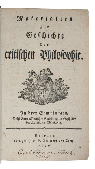 Materialien zur Geschichte der Critischen…